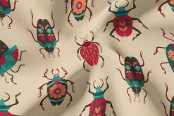Folk art insects. Beetles collection