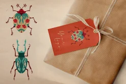 Folk art insects. Beetles collection