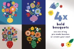 Folky Florals Patterns & Graphics