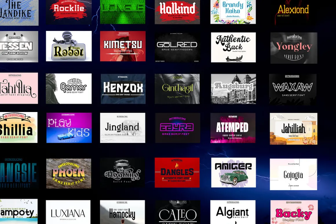 Font Collection Sans & Serif Bundles