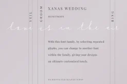 (44 fonts) Xanas Wedding Font Family
