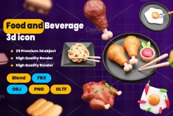 Food and Beverage 3d Icon Pack