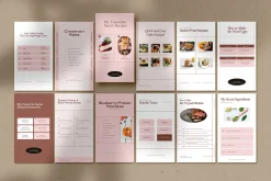 Food Blogger Social Media Templates