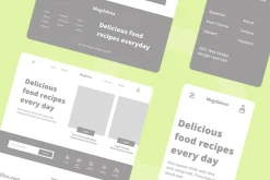 Food Blog Wireframe Website