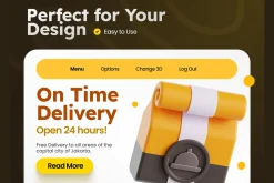 Food Delivery 3D Icons