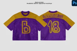 Football jersey o neck mockup