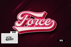 Force 3D Text Effect