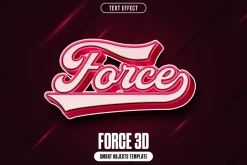 Force 3D Text Effect