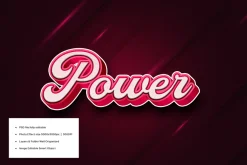 Force 3D Text Effect