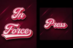 Force 3D Square, Poster Text Effect
