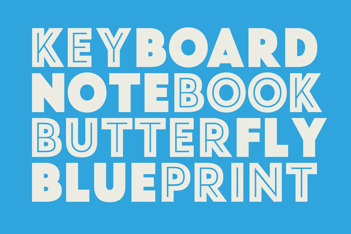 Fortune Mouner - Bold Inline Font