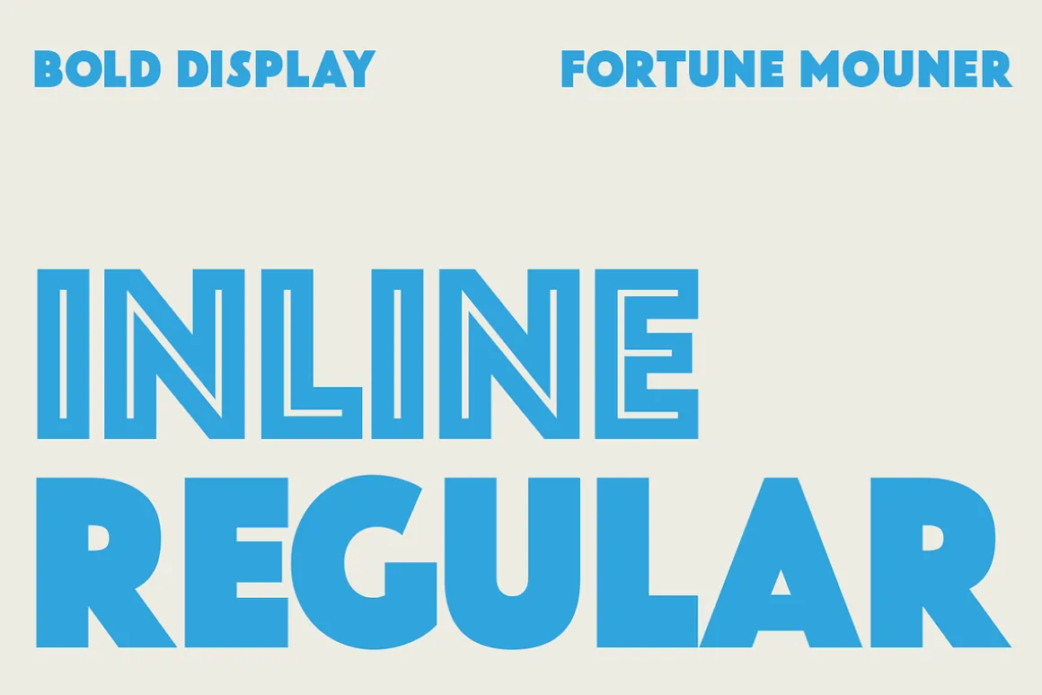 Fortune Mouner - Bold Inline Font
