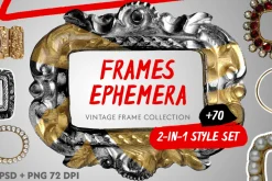 Frames Ephemera – 76 Vintage Frames