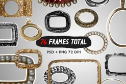Frames Ephemera – 76 Vintage Frames