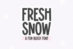 Fresh Snow | Cute Block Font
