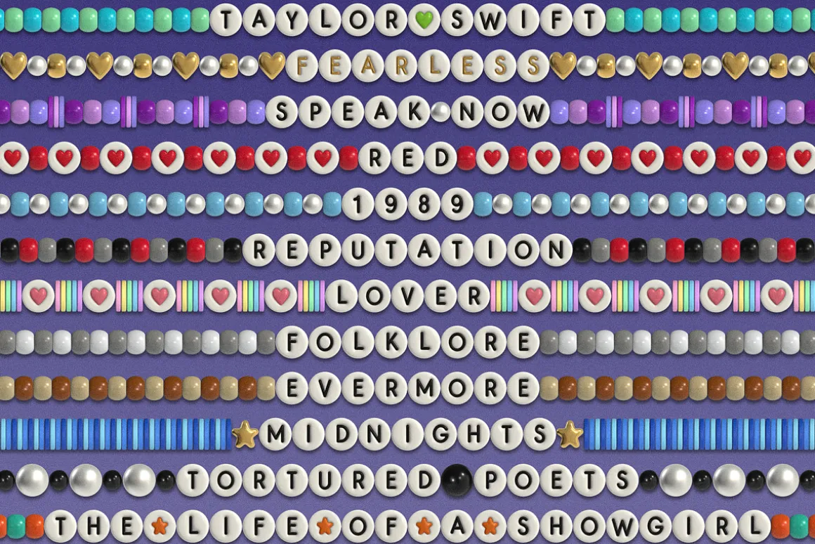 Friendship Bracelet 3D Bitmap Font