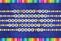 Friendship Bracelet 3D Bitmap Font