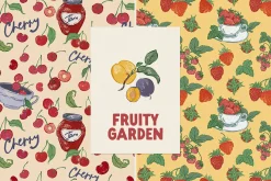 Fruit illustration vector poster