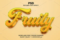 Fruity 3d Editable Psd Text Effect