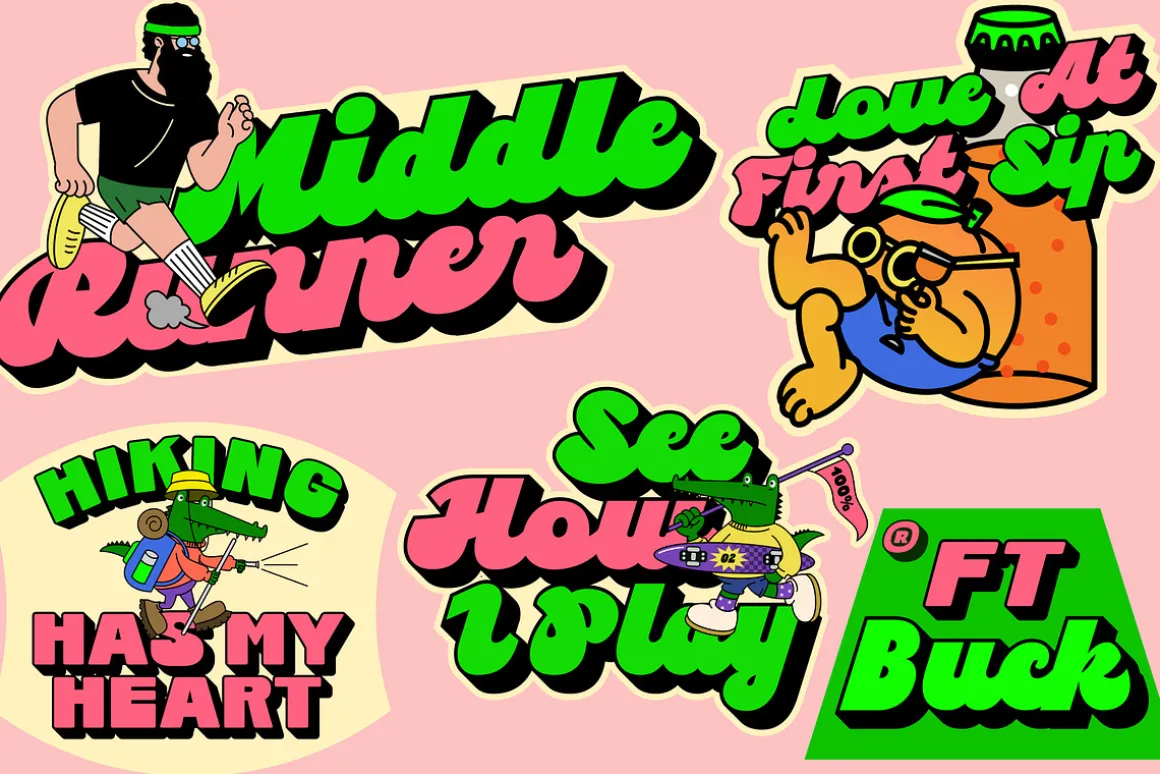 FT BUCK | SHADOW FONT + FREE VECTOR
