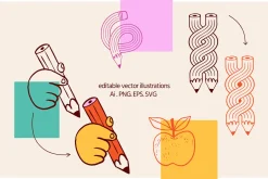 Fun Back to School Doodle Set