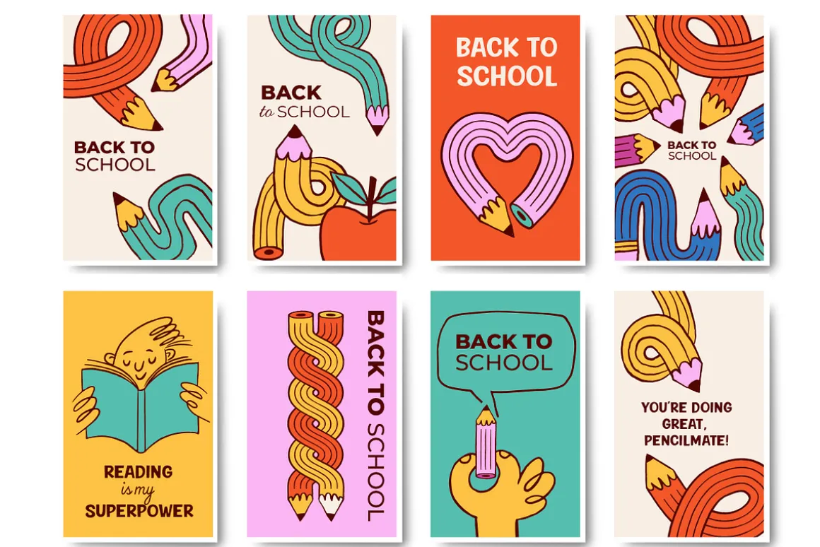Fun Back to School Doodle Set