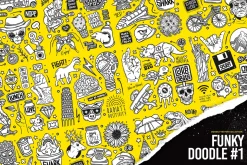 Funky Stickers Doodle Coloring 2