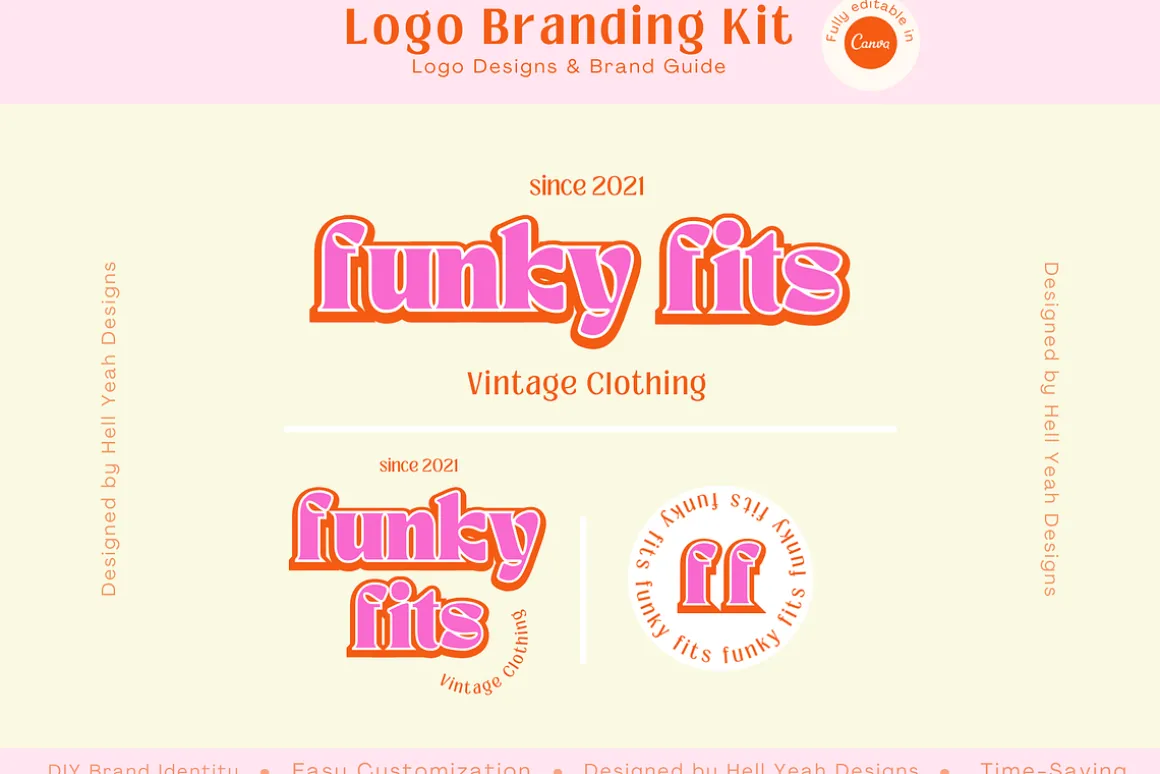 Funky Retro Logo Branding Kit