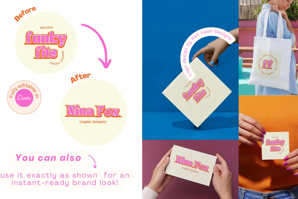 Funky Retro Logo Branding Kit