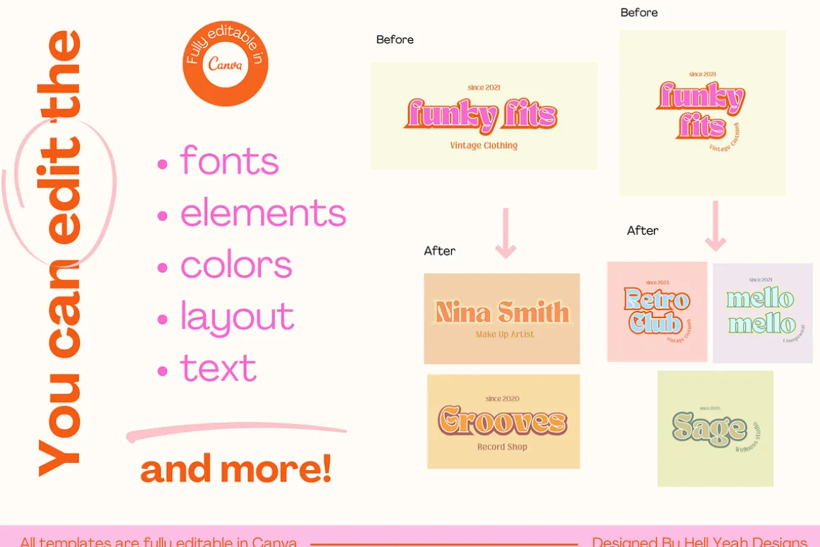 Funky Retro Logo Branding Kit