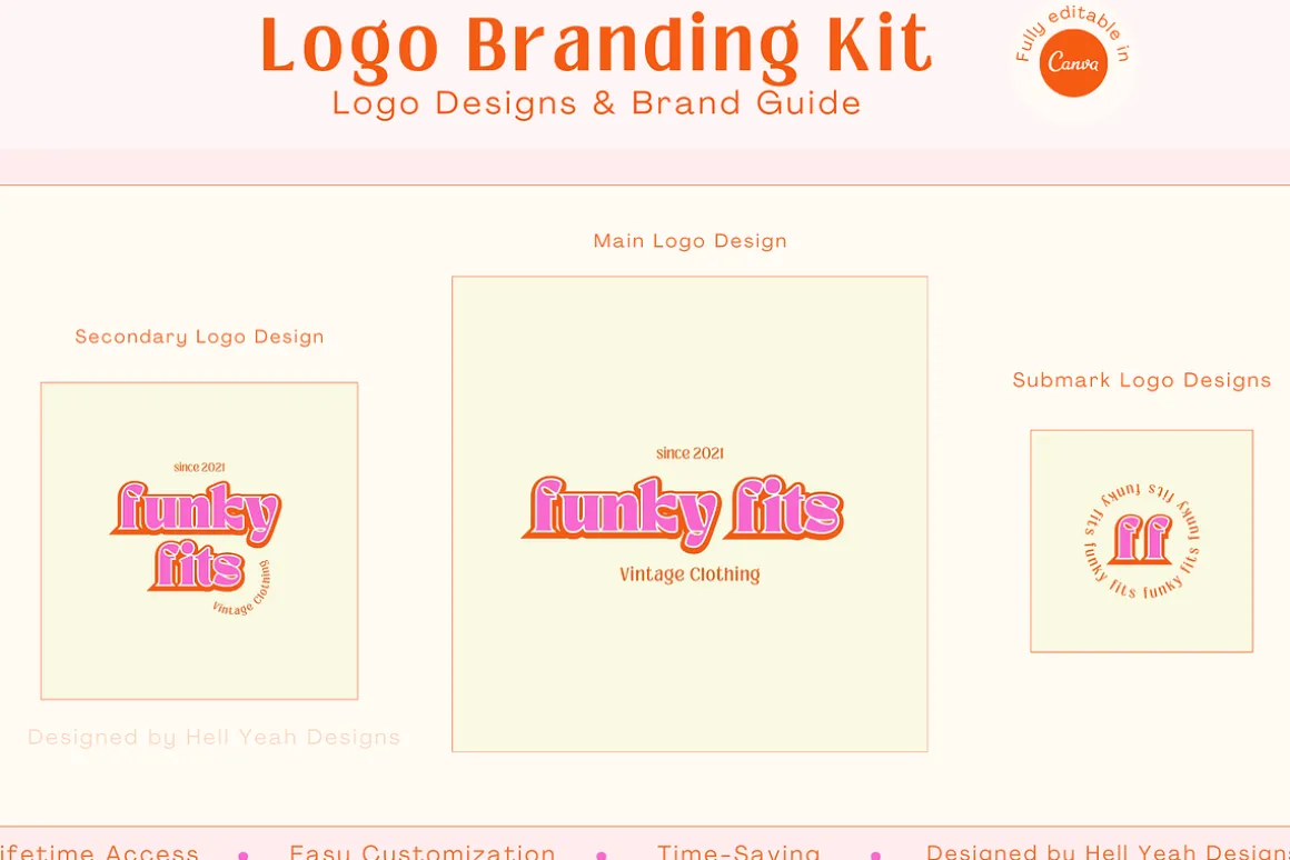 Funky Retro Logo Branding Kit