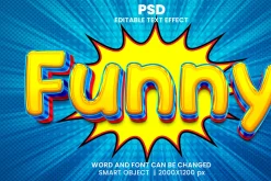 Funny Comic style 3D Text Effect