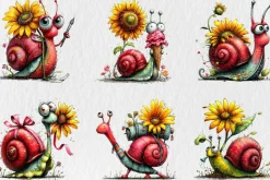 Funny Summer Snail Clipart