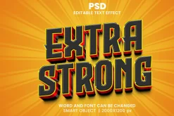Funny 3d Editable Psd Text Effect