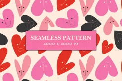 Funny hearts pattern
