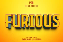 Furious 3d text effect