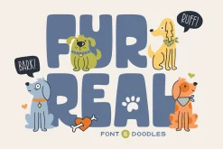 Fur Real Font & Doodles