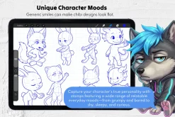 Furry Chibi Bases Procreate Stamps