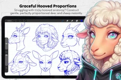 Furry Female Head Procreate Stamps