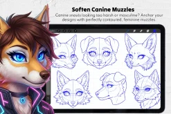 Furry Female Head Procreate Stamps