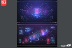Futuristic Hud Template, Cyber Style