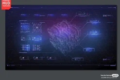 Futuristic Hud Template, Cyber Style