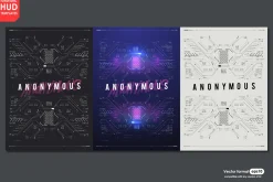 Futuristic Hud Template, Cyber Style
