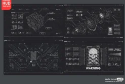 Futuristic Hud Template, Cyber Style
