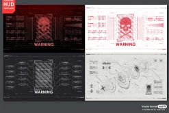 Futuristic Hud Template, Cyber Style
