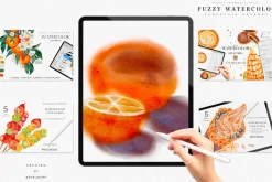 Fuzzy Watercolor Box for Procreate