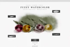 Fuzzy Watercolor Box for Procreate