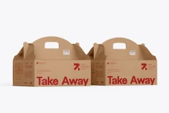 Gable Box Packaging Mockup
