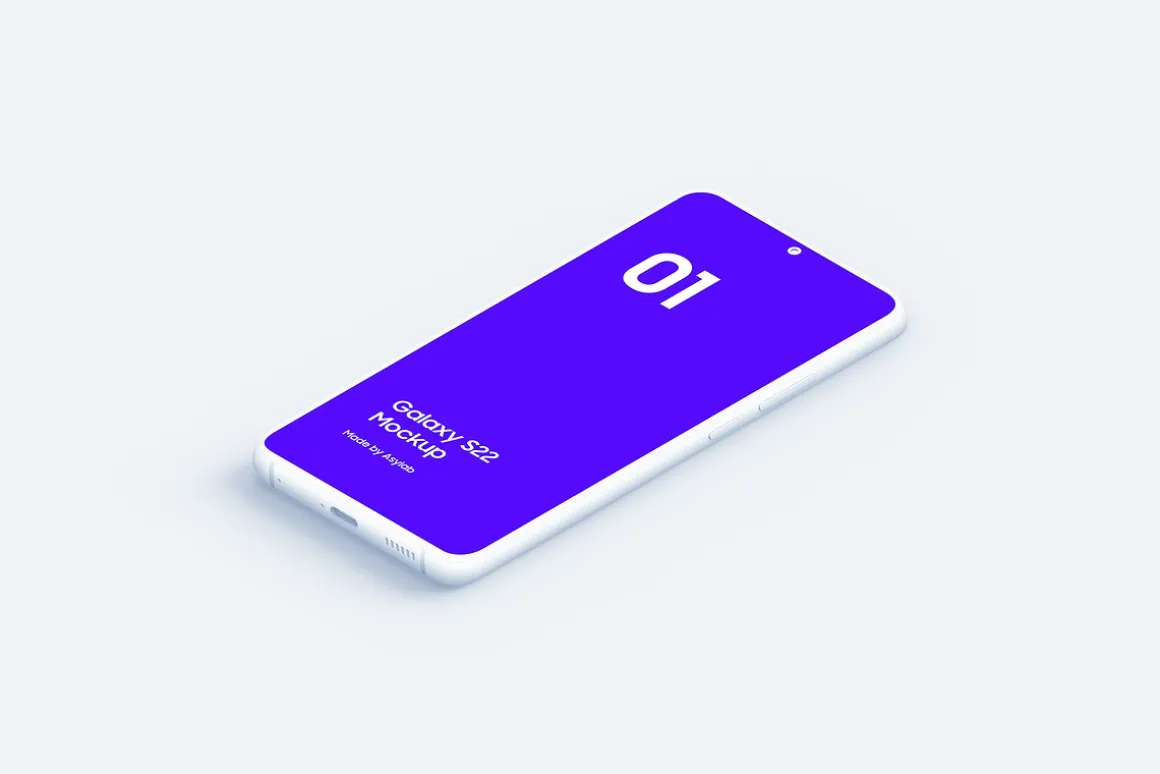 Galaxy S22 - 20 Clay Mockups Scenes