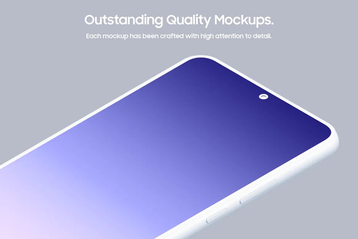 Galaxy S22 - 20 Clay Mockups Scenes